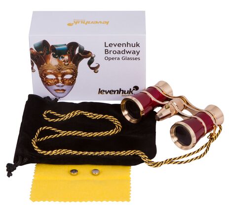 Divadelné kukátko Levenhuk Broadway 325F (s LED svietidlom a retiazkou), Red, Farba: Red, image-2