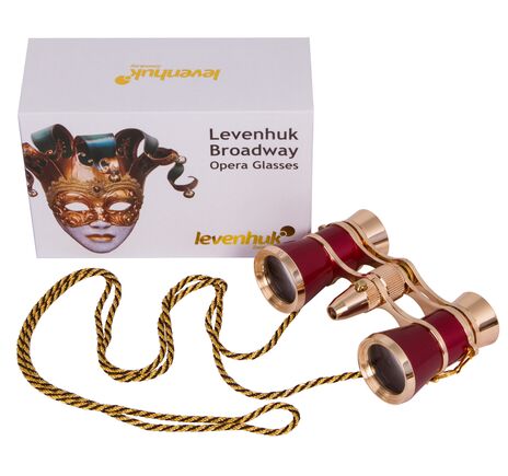 Divadelné kukátko Levenhuk Broadway 325F (s LED svietidlom a retiazkou), Red, Farba: Red, image-3