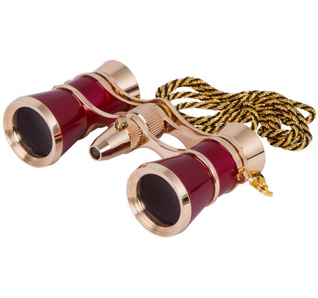 Divadelné kukátko Levenhuk Broadway 325F (s LED svietidlom a retiazkou), Red, Farba: Red, image-4