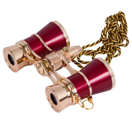 Divadelné kukátko Levenhuk Broadway 325F (s LED svietidlom a retiazkou), Red, Farba: Red, image-5