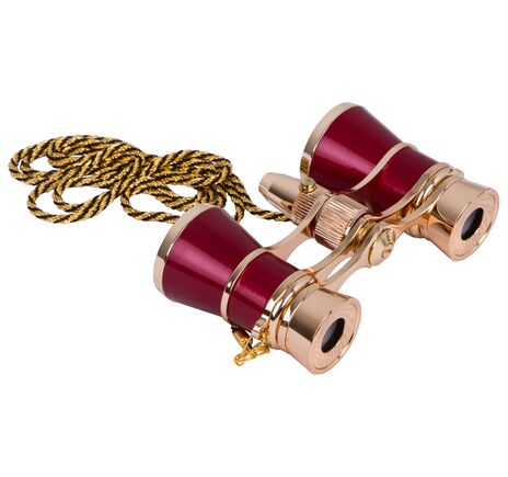 Divadelné kukátko Levenhuk Broadway 325F (s LED svietidlom a retiazkou), Red, Farba: Red, image-6