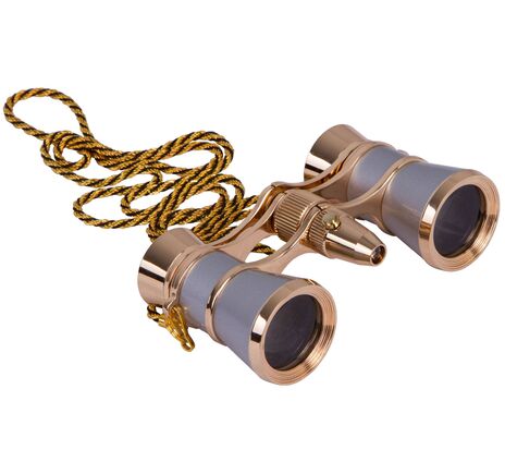 Divadelné kukátko Levenhuk Broadway 325F (s LED svietidlom a retiazkou), Silver, Farba: Silver, image-7