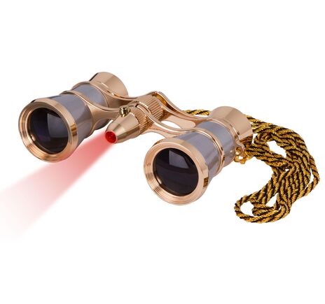 Divadelné kukátko Levenhuk Broadway 325F (s LED svietidlom a retiazkou), Silver, Farba: Silver, image-13