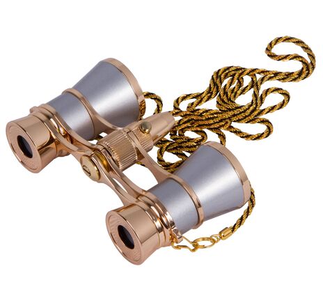 Divadelné kukátko Levenhuk Broadway 325F (s LED svietidlom a retiazkou), Silver, Farba: Silver, image-5