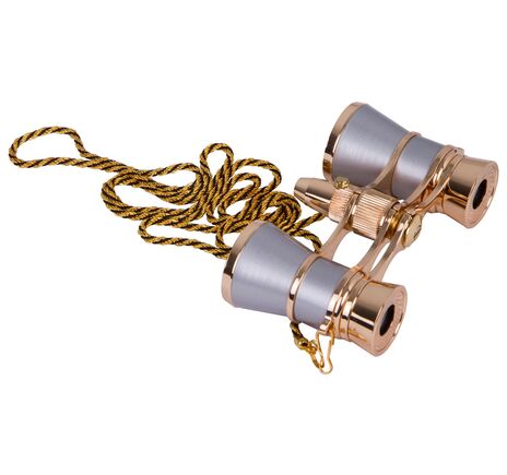 Divadelné kukátko Levenhuk Broadway 325F (s LED svietidlom a retiazkou), Silver, Farba: Silver, image-6