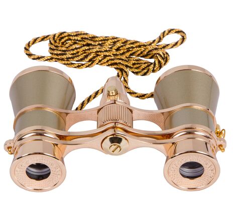 Divadelné kukátko Levenhuk Broadway 325F (s LED svietidlom a retiazkou), Gold, Farba: Gold, image-9