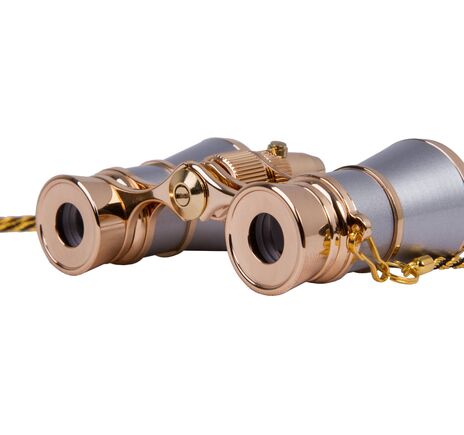 Divadelné kukátko Levenhuk Broadway 325F (s LED svietidlom a retiazkou), Silver, Farba: Silver, image-12