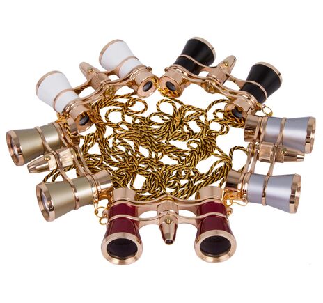 Divadelné kukátko Levenhuk Broadway 325F (s LED svietidlom a retiazkou), Silver, Farba: Silver, image-14