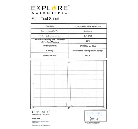 Filter EXPLORE SCIENTIFIC 2" O-III, image-3