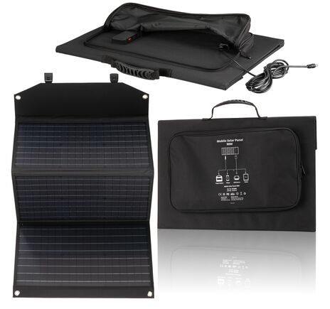 Prenosná solárna nabíjačka BRESSER 90 W s USB a DC výstupmi, image-8