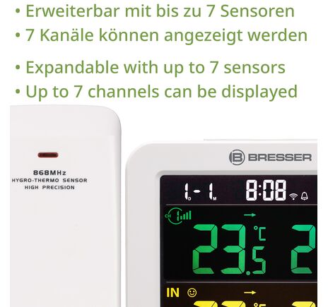 Smart Home termo-hygrometer BRESSER 7-kanálový Tuya, image-6