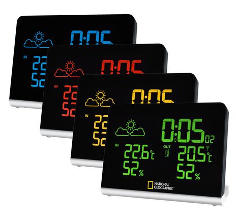 Meteostanica NATIONAL GEOGRAPHIC Multi-Colour s farebným displejom, image-2