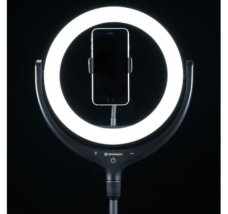 LED kruhové svetlo BRESSER BR-RL 10B so statívom a USB, image-4