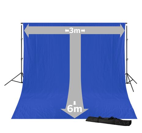 Pozadie BRESSER BR-D23 so systémom 3 × 6 m – Chromakey modré, image-2