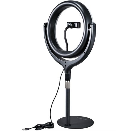 LED kruhové svetlo BRESSER BR-RL 10B so statívom a USB, image-3