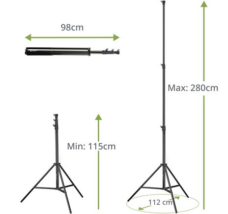 Sada 3× statív BRESSER BR-TP280 PRO-1 (280 cm) + taška, image-3