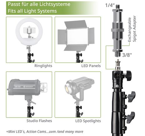 Sada 3× statív BRESSER BR-TP280 PRO-1 (280 cm) + taška, image-2