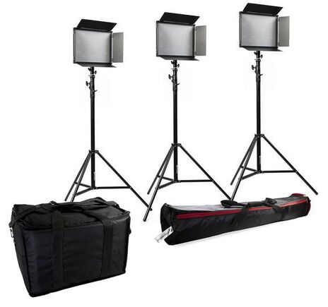 LED sada BRESSER SH-1200 (3× LED + 3× statív)