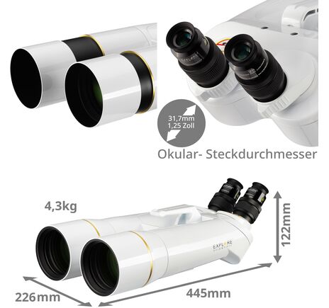 Ďalekohľad EXPLORE SCIENTIFIC BT-82 SF s 62° LER okulármi 20 mm, image-4