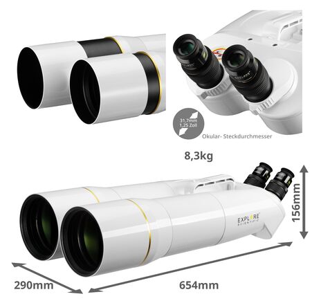 Ďalekohľad EXPLORE SCIENTIFIC BT-120 SF s 62° LER okulármi 20 mm, image-3
