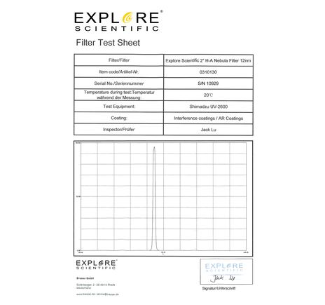 H-Alpha hmlovinový filter EXPLORE SCIENTIFIC 2" 12 nm, image-3