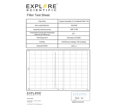 Hmlovinový filter EXPLORE SCIENTIFIC H-Alpha 2" 7 nm, image-3