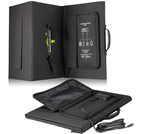 Prenosná solárna nabíjačka BRESSER 120 W s USB a DC výstupom, image-8