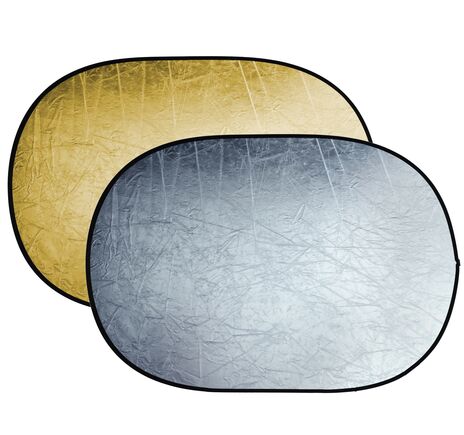 Skladací reflektor BRESSER BR-TR5 2-v-1 zlatý/strieborný 120 × 180 cm
