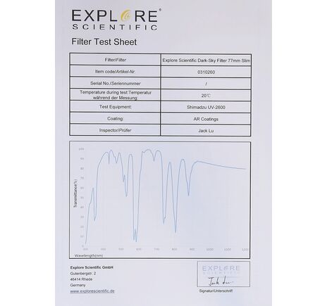 Tmavá obloha filter EXPLORE SCIENTIFIC 77 mm Slim, image-5