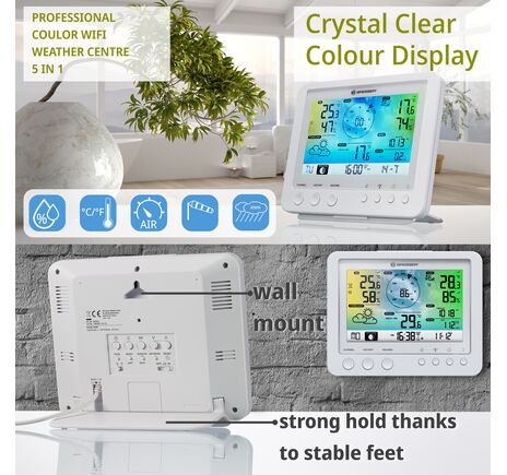 WLAN farebná meteostanica BRESSER s 5-v-1 profi senzorom – biela, image-6