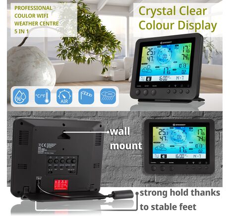 WLAN farebná meteostanica BRESSER s 5-v-1 senzorom, image-4