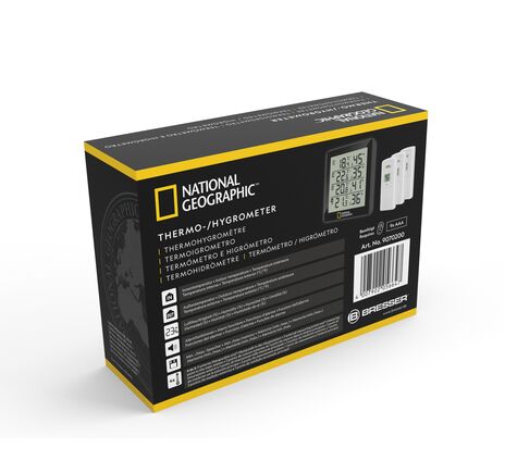 Digitálny termo-hygrometer NATIONAL GEOGRAPHIC pre 4 zóny – čierny, image-7