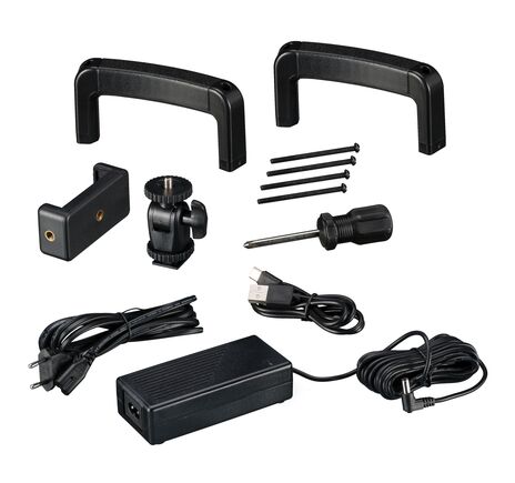 LED kruhové svetlo BRESSER STR-48B 48W s držiakom na kameru a smartfón, image-7