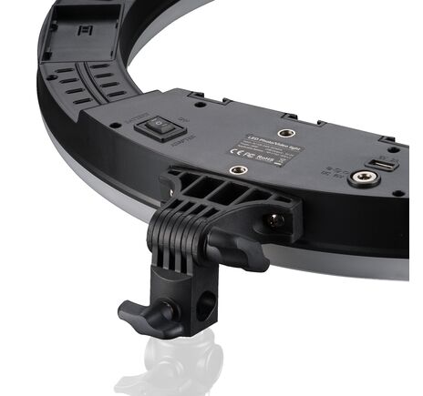 LED kruhové svetlo BRESSER STR-48B 48W s držiakom na kameru a smartfón, image-4