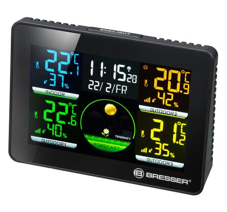 Termo-hygrometer BRESSER Quadro NLX s 3 vonkajšími senzormi, image-2