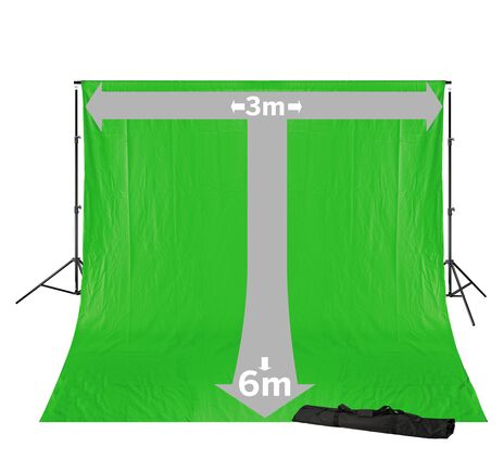 Pozadie BRESSER BR-D23 + greenscreen/chromakey zelené 3 × 6 m, image-2