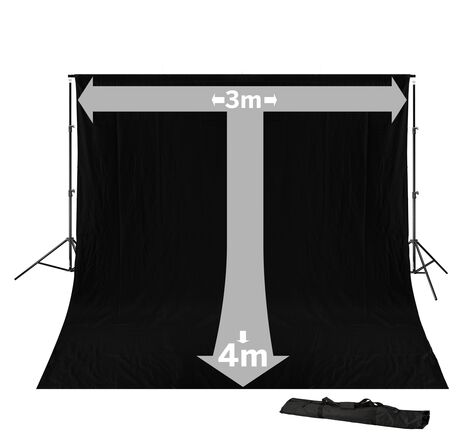 Pozadie BRESSER BR-D23 + látka 3 × 4 m – čierne, image-2