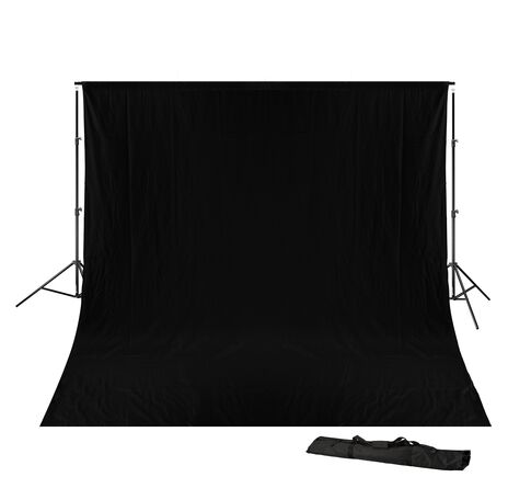 Pozadie BRESSER BR-D23 + látka 3 × 4 m – čierne