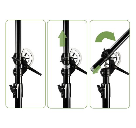 Lampenstativ BRESSER BR-LB300 s otočným ramenom a kolieskami, image-4