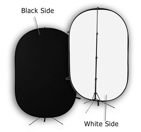 Skladacie pozadie BRESSER BR-3 180 × 240 cm – čierne/biele, image-2