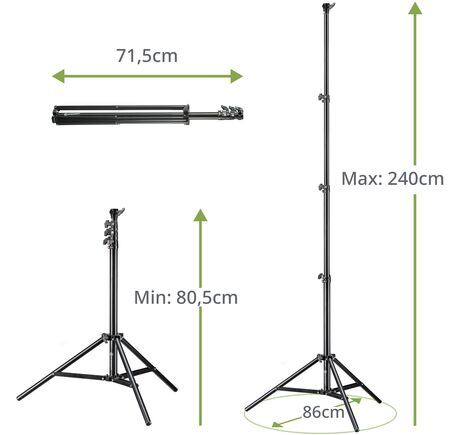 Kompaktný lampový statív BRESSER BR-TP240 PRO-1 – 240 cm, image-3
