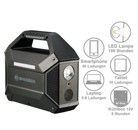Sada BRESSER Mobile Power-Station 100 W + solárny panel 40 W, image-3
