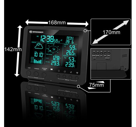 Profi meteostanica BRESSER 5-v-1 s farebným displejom, image-5