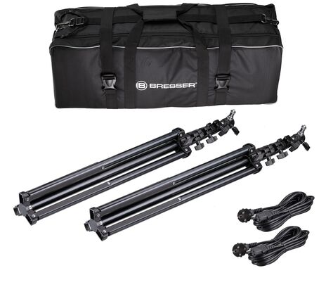 COB LED svetlo BRESSER BR-180RGB Duo Kit so softboxmi, image-6