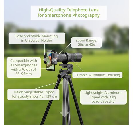 Teleobjektív BRESSER pre smartfóny – spektív Spotty, image-5