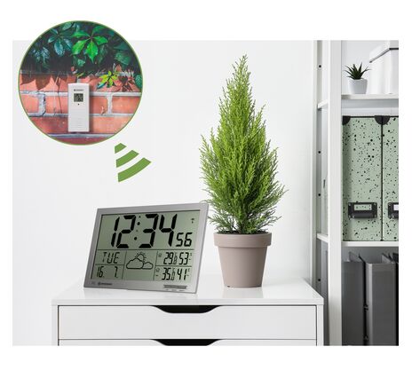 Nástenné hodiny BRESSER MyTime Jumbo LCD – s počasím, image-2