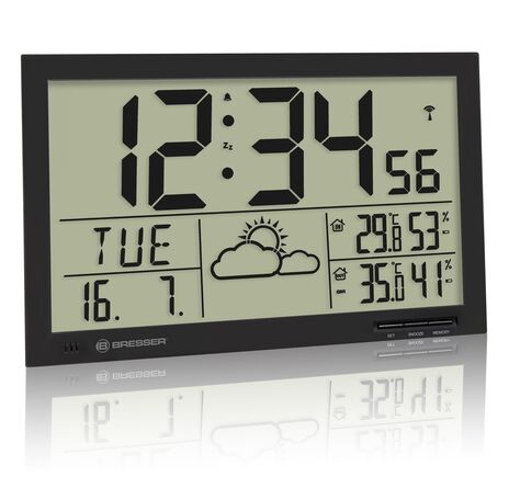 Nástenné hodiny BRESSER MyTime Jumbo LCD – s počasím, image-3