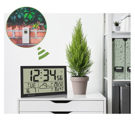 Nástenné hodiny BRESSER MyTime Jumbo LCD – s počasím, image-2
