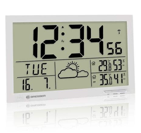 Nástenné hodiny BRESSER MyTime Jumbo LCD – s počasím, image-3