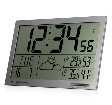 Nástenné hodiny BRESSER MyTime Jumbo LCD – s počasím, image-3
